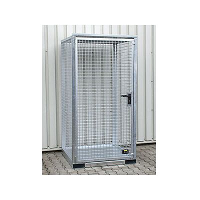 Contenedor de bombonas de gas eurokraft pro - Acero galvanizado, Montado Contenedor de bombonas de gas eurokraft pro - Acero galvanizado, Montado