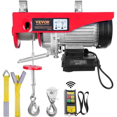 Vevor - Polipasto Electrico Carga De Elevación De 1000 Kg Polipasto 1600w Con Mando A Distancia Inalámbrico 10m/min Altura De Elevación 12m Cable Único Motor De Cobre Puro Para Garajes Almacenes Plantas Vevor - Polipasto Electrico Carga De Elevación De 1000 Kg Polipasto 1600w Con Mando A Distancia Inalámbrico 10m/min Altura De Elevación 12m Cable Único Motor De Cobre Puro Para Garajes Almacenes Plantas