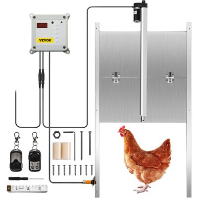 VEVOR Mophorn Porta Automatica Per Pollaio - 12v 66w, Timer E Sensore Di Luce, Kit Di Apertura Elettrica Per Pollaio Con Sensore A Infrarossi, 2 Telecomandi VEVOR Mophorn Porta Automatica Per Pollaio - 12v 66w, Timer E Sensore Di Luce, Kit Di Apertura Elettrica Per Pollaio Con Sensore A Infrarossi, 2 Telecomandi