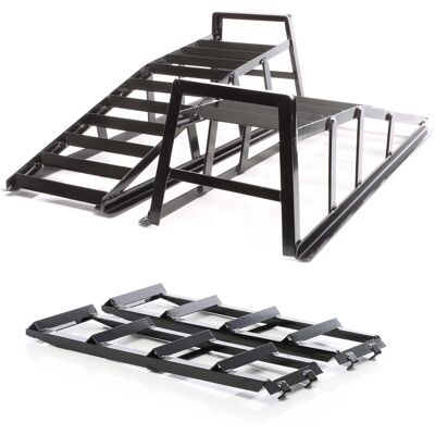 Wiltec - Set 2x Rampas De Carga Hasta 2 Toneladas Por Par, 915 X 350 X 275 Mm, Rampas De Acero + Extensión 2x 400 Kg Extensión 650x195 Mm Wiltec - Set 2x Rampas De Carga Hasta 2 Toneladas Por Par, 915 X 350 X 275 Mm, Rampas De Acero + Extensión 2x 400 Kg Extensión 650x195 Mm