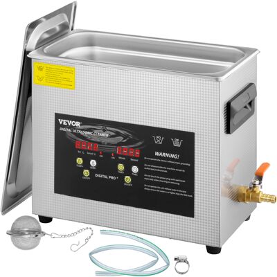 Vevor - Limpiador Ultrasónico Mejorado 6 L Calentador Ultrasónico De 180 W Y 200 W Limpiador De Piezas Ultrasónico De Laboratorio Digital Con Temporizador Para Limpieza De Herramientas Joyerías Gafas Vevor - Limpiador Ultrasónico Mejorado 6 L Calentador Ultrasónico De 180 W Y 200 W Limpiador De Piezas Ultrasónico De Laboratorio Digital Con Temporizador Para Limpieza De Herramientas Joyerías Gafas