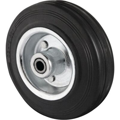 Rueda PROMAT - 200 mm Goma sólida, 205 kg Capacidad, Llanta de acero, Rodamiento de rodillos Rueda PROMAT - 200 mm Goma sólida, 205 kg Capacidad, Llanta de acero, Rodamiento de rodillos