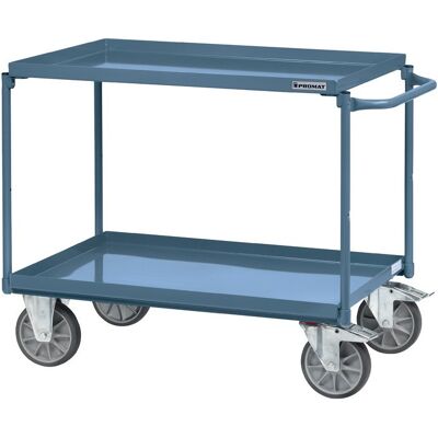 PROMAT Soporte De Carro De Mesa Horizontal 2 Bandejas De Chapa De Acero L850xw500mm Edge-h.40mm Pigeonbl. PROMAT Soporte De Carro De Mesa Horizontal 2 Bandejas De Chapa De Acero L850xw500mm Edge-h.40mm Pigeonbl.