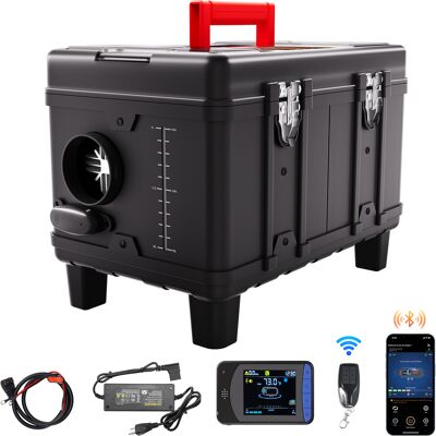Calentador Diesel Portátil De 8 Kw Todo En Uno De 12 V/24 V, Con Control Por Aplicación Bluetooth, Control Remoto Y Pantalla De Visualización, Alarma De Co, Para Vehículos Y Garajes, Negro - Vevor Calentador Diesel Portátil De 8 Kw Todo En Uno De 12 V/24 V, Con Control Por Aplicación Bluetooth, Control Remoto Y Pantalla De Visualización, Alarma De Co, Para Vehículos Y Garajes, Negro - Vevor