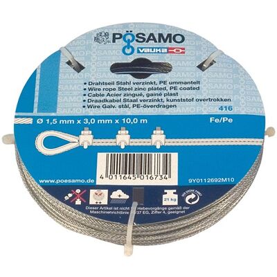 Posamo - Cable Inoxidable 2mm Sb-10m (por 5) Posamo - Cable Inoxidable 2mm Sb-10m (por 5)
