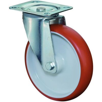 Rueda de transporte BS L400.B31, Poliuretano rojo, 125mm Rueda de transporte BS L400.B31, Poliuretano rojo, 125mm