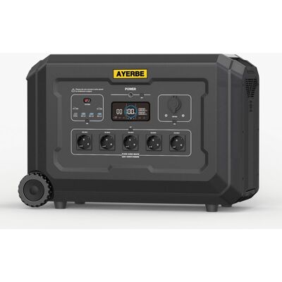 Estación De Energía Ayerbe Ay-3072 Wh / 3600 W Con Batería Lifepo4, Salida Ac 3600 W, Usb-c 100 W, Recarga Solar Y Red Eléctrica, Para Energía Autónoma Estación De Energía Ayerbe Ay-3072 Wh / 3600 W Con Batería Lifepo4, Salida Ac 3600 W, Usb-c 100 W, Recarga Solar Y Red Eléctrica, Para Energía Autónoma
