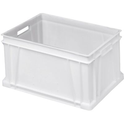 Cesta industrial de plástico blanca DENOX - 60L - Normas EU 600x400x325 mm Cesta industrial de plástico blanca DENOX - 60L - Normas EU 600x400x325 mm