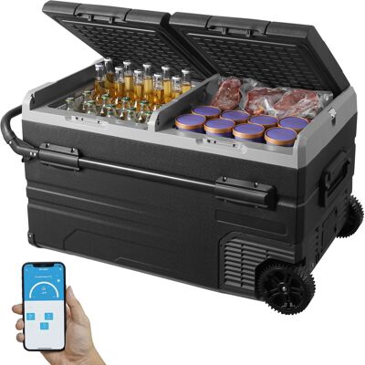 Vevor Refrigerador Para Automóvil, Refrigerador Para Automóvil De 12 Voltios, Congelador Portátil De Doble Zona De 115 L Con Ruedas Y Asa, -4 ℉ - 68 ℉, Refrigerador Con Compresor De 12/24 V Cc Y 100-2 Vevor Refrigerador Para Automóvil, Refrigerador Para Automóvil De 12 Voltios, Congelador Portátil De Doble Zona De 115 L Con Ruedas Y Asa, -4 ℉ - 68 ℉, Refrigerador Con Compresor De 12/24 V Cc Y 100-2