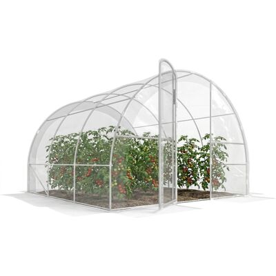 JHY DESIGN Serra A Tunnel Di 3 X 3 X 2 M (9 M²) Con Porta A Battente E Copertura In Pe Da 150 G/m² Per Ortaggi, Piante E Fiori. JHY DESIGN Serra A Tunnel Di 3 X 3 X 2 M (9 M²) Con Porta A Battente E Copertura In Pe Da 150 G/m² Per Ortaggi, Piante E Fiori.