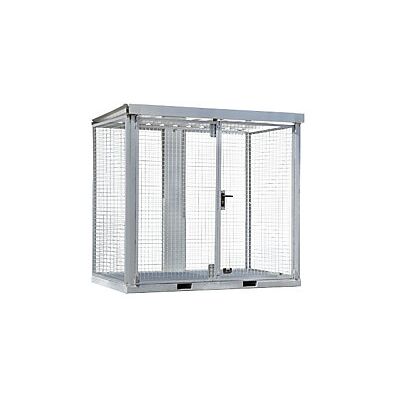 Contenedor de cilindros de gas eurokraft pro - Rejilla de acero galvanizado - Almacenamiento exterior Contenedor de cilindros de gas eurokraft pro - Rejilla de acero galvanizado - Almacenamiento exterior