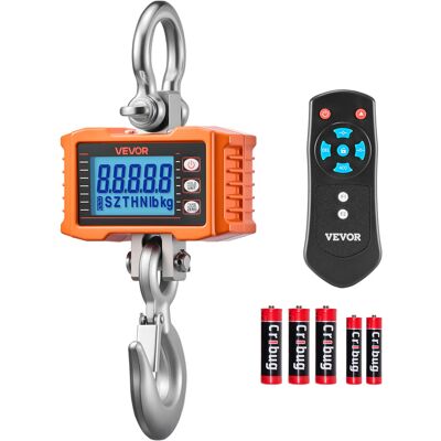 Vevor Báscula Colgante Digital Carga Máxima 2000 Kg Resolución 500 G Con Tara, Pantalla Lcd, Retención De Pico Datos, Aluminio Fundido, Escala Digital De Grúa Portátil Para Taller Almacen Granja Pesca Vevor Báscula Colgante Digital Carga Máxima 2000 Kg Resolución 500 G Con Tara, Pantalla Lcd, Retención De Pico Datos, Aluminio Fundido, Escala Digital De Grúa Portátil Para Taller Almacen Granja Pesca
