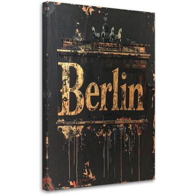 FEEBY Impresión De Imagen, Letras Tipográficas De Berlín, 80x120 FEEBY Impresión De Imagen, Letras Tipográficas De Berlín, 80x120