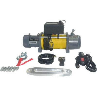 Varan Motors - Sc13000 Cabrestante Eléctrico 12v 5900kg 4800w, Con Cuerda Sintética De 27m Ø9mm Varan Motors - Sc13000 Cabrestante Eléctrico 12v 5900kg 4800w, Con Cuerda Sintética De 27m Ø9mm