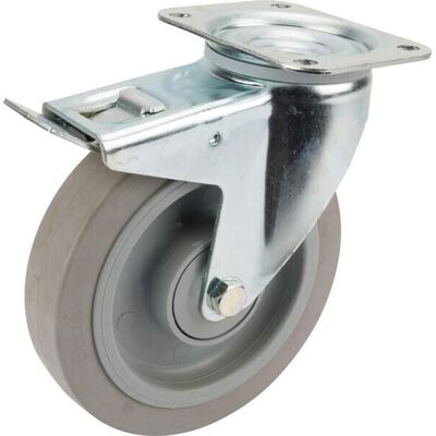 Rueda Industrial Giratoria En Goma: Di谩metro200 X 46 Mm Placa Soporte Con Freno: 137 X 105 Mm. Capacidad: 400 Kg Tente Tente Rueda Industrial Giratoria En Goma: Di谩metro200 X 46 Mm Placa Soporte Con Freno: 137 X 105 Mm. Capacidad: 400 Kg Tente Tente