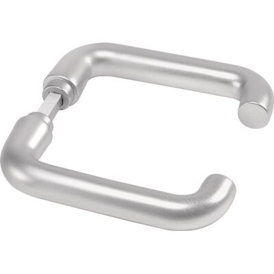 Andreas Maier GmbH & Co. KG Par de manijas de puerta - Aluminio 105 - Forma en U, redonda, guía 18mm Andreas Maier GmbH & Co. KG Par de manijas de puerta - Aluminio 105 - Forma en U, redonda, guía 18mm