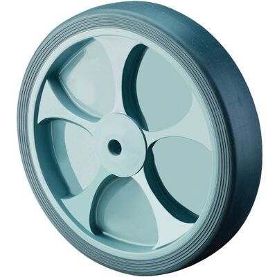 BS Rollen - Rueda de 200mm - Capacidad 220kg - Goma gris - Eje 20mm - Buje 60mm BS Rollen - Rueda de 200mm - Capacidad 220kg - Goma gris - Eje 20mm - Buje 60mm