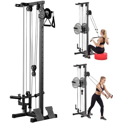 Vevor Máquina De Polea Dorsal Con Cable 3 En 1, Máquina Polea Alta Y Baja Con Barra, Ajuste De Altura De 18 Niveles, Montaje En Pared, Carga De 227 Kg, Para Tríceps, Biceps, Brazo, Espalda, Hombro Vevor Máquina De Polea Dorsal Con Cable 3 En 1, Máquina Polea Alta Y Baja Con Barra, Ajuste De Altura De 18 Niveles, Montaje En Pared, Carga De 227 Kg, Para Tríceps, Biceps, Brazo, Espalda, Hombro