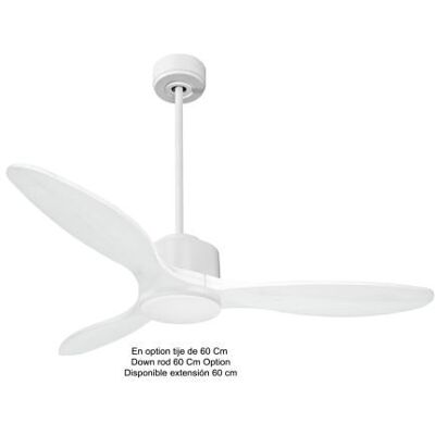 Modulo De Klassfan Super Destratificateur Et Ventilateur Dc 132 Cm Blanc Bois Blanc Lumière Dimmable 25 À 40 M² Modulo De Klassfan Super Destratificateur Et Ventilateur Dc 132 Cm Blanc Bois Blanc Lumière Dimmable 25 À 40 M²