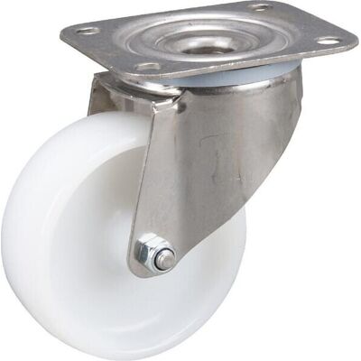 TENTE Rueda Industrial Giratoria En Poliamida: Di谩metro100 X 36 Mm Placa De Soporte Acero Inoxidable: 105 X 85 Mm. Capacidad: 200 Kg TENTE Rueda Industrial Giratoria En Poliamida: Di谩metro100 X 36 Mm Placa De Soporte Acero Inoxidable: 105 X 85 Mm. Capacidad: 200 Kg