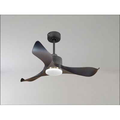 Modulo De Klassfan - Super Destratificateur Et Ventilateur Dc 132 Cm Gris Basalte Pales Bois Blanc Lumière Dimmable 25 À 40 M² Modulo De Klassfan - Super Destratificateur Et Ventilateur Dc 132 Cm Gris Basalte Pales Bois Blanc Lumière Dimmable 25 À 40 M²