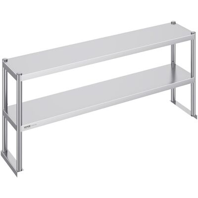 Vevor Estante Superior De Doble Nivel De Acero Inoxidable 305x1524x600 Mm Estante Superior De Doble Nivel Mesa De Preparación De Estante Ajustable En Altura Para Cocina, Restaurante, Taller Vevor Estante Superior De Doble Nivel De Acero Inoxidable 305x1524x600 Mm Estante Superior De Doble Nivel Mesa De Preparación De Estante Ajustable En Altura Para Cocina, Restaurante, Taller
