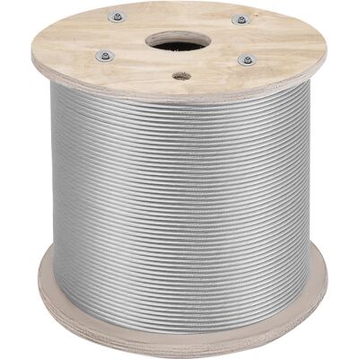 Vevor - Cable De Acero Inoxidable T304 7 X19 1/4' Cable Longitud De 200 Pies Vevor - Cable De Acero Inoxidable T304 7 X19 1/4' Cable Longitud De 200 Pies