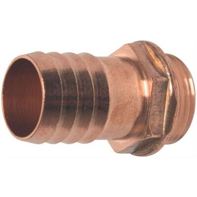 Conector de manguera Mega 19mm 3/4 pulg - Rosca externa y hexágono Conector de manguera Mega 19mm 3/4 pulg - Rosca externa y hexágono