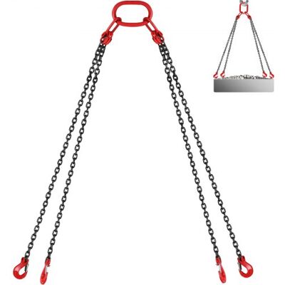 OEM Cadenas De Elevación De 4 Patas 5 T 3 M Eslinga De Cadena G80 Acero De Aleación Polipasto De Cadena Para Levantar O Mover Cargas En Diversas Industrias, Maquinarias, Fábricas, Almacenes OEM Cadenas De Elevación De 4 Patas 5 T 3 M Eslinga De Cadena G80 Acero De Aleación Polipasto De Cadena Para Levantar O Mover Cargas En Diversas Industrias, Maquinarias, Fábricas, Almacenes