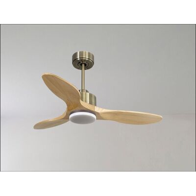 Klassfan - Modulo Low Profile Regular - Un Ventilateur Pour Plafond Bas , Dc 132 Cm Chrome Pales Bois Noir Sans Lumière 20 À 40 M² Klassfan - Modulo Low Profile Regular - Un Ventilateur Pour Plafond Bas , Dc 132 Cm Chrome Pales Bois Noir Sans Lumière 20 À 40 M²