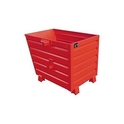 Bauer Volquete Apilable Capacidad 0,7 M³ Rojo Vivo Ral 3000 Bauer Volquete Apilable Capacidad 0,7 M³ Rojo Vivo Ral 3000