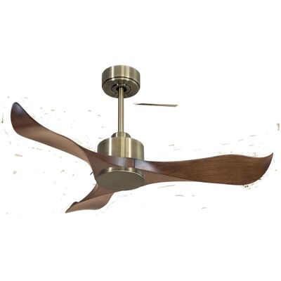 KLASSFAN Modulo Low Profile Regular - Un Ventilateur Pour Plafond Bas , Dc 132 Cm Chrome Pales Bois Noir Lumière Dimmable 20 À 40 M² KLASSFAN Modulo Low Profile Regular - Un Ventilateur Pour Plafond Bas , Dc 132 Cm Chrome Pales Bois Noir Lumière Dimmable 20 À 40 M²