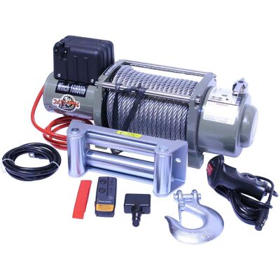 Varan Motors - Var-sc16800 Cabrestante Electrico 12v 7620kg 4200w, Cable De 28m Ø11.5mm + Mando A Distancia Varan Motors - Var-sc16800 Cabrestante Electrico 12v 7620kg 4200w, Cable De 28m Ø11.5mm + Mando A Distancia
