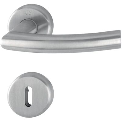 Conjunto de Manillas Hoppe - Roseta, Acero Inoxidable, 8mm Cuadrado, para Puertas Interiores Conjunto de Manillas Hoppe - Roseta, Acero Inoxidable, 8mm Cuadrado, para Puertas Interiores