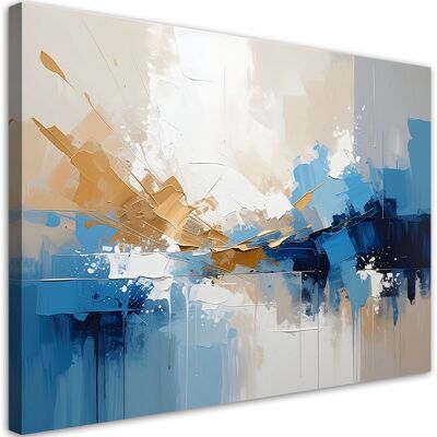 FEEBY Impresión De Imagen, Abstracción Moderna Azul, 120x80 FEEBY Impresión De Imagen, Abstracción Moderna Azul, 120x80