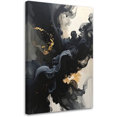FEEBY Impresión De Imagen Abstracción Moderna Humo Negro 70x100 FEEBY Impresión De Imagen Abstracción Moderna Humo Negro 70x100