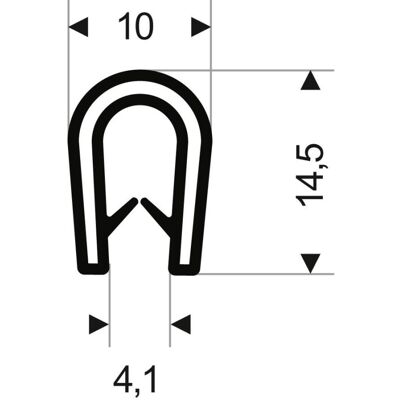 Fortis Modelo 10x14.5 mm Protector de bordes flexible - Protector de borde Fortis Modelo 10x14.5 mm Protector de bordes flexible - Protector de borde