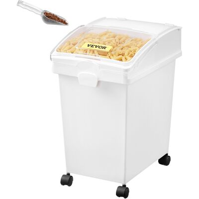 VEVOR Juego De Contenedores Para Almacenar Ingredientes De 5,5 Galones De Mophorn, 3 Piezas, Contenedores Para Harina De Material Pp Con Ruedas, Estante Blanco, Uso Comercial, Tapa Deslizante Y Pala, Color VEVOR Juego De Contenedores Para Almacenar Ingredientes De 5,5 Galones De Mophorn, 3 Piezas, Contenedores Para Harina De Material Pp Con Ruedas, Estante Blanco, Uso Comercial, Tapa Deslizante Y Pala, Color