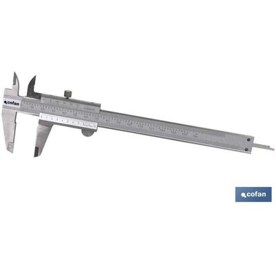 Calibre Pie De Rey Acero Inoxidable 0-150 , Pie De Rey O Calibre En Acero Inoxidable. Para Mediciones De Objetos Relativamente Pequeños, Permite Medir Dimensiones Internas Y - Cofan Calibre Pie De Rey Acero Inoxidable 0-150 , Pie De Rey O Calibre En Acero Inoxidable. Para Mediciones De Objetos Relativamente Pequeños, Permite Medir Dimensiones Internas Y - Cofan