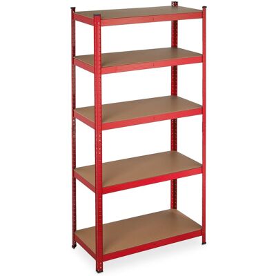 Relaxdays - Set De 2 Estanterías Metálica 5 Baldas, 180 X 90 X 45 Cm, Resiste 875 Kg, Cargas Pesadas, Montaje Sencillo, Taller, Rojo Relaxdays - Set De 2 Estanterías Metálica 5 Baldas, 180 X 90 X 45 Cm, Resiste 875 Kg, Cargas Pesadas, Montaje Sencillo, Taller, Rojo
