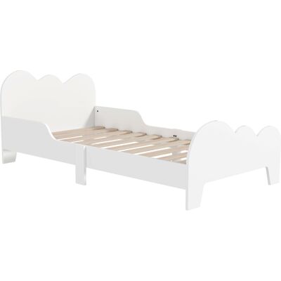 JHY DESIGN Cama Infantil Para Niños A Partir De 3 Años, 140 X 70 Cm, Estampado De Nubes, Con Barandilla De Seguridad, Carga Máxima 80 Kg, Blanca. JHY DESIGN Cama Infantil Para Niños A Partir De 3 Años, 140 X 70 Cm, Estampado De Nubes, Con Barandilla De Seguridad, Carga Máxima 80 Kg, Blanca.