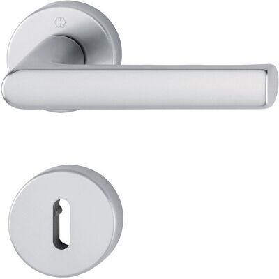 Hoppe Hamburg 1700 Juego de Manijas de Puerta con Rosetas - Aluminio, F1, Izquierda/Derecha Hoppe Hamburg 1700 Juego de Manijas de Puerta con Rosetas - Aluminio, F1, Izquierda/Derecha