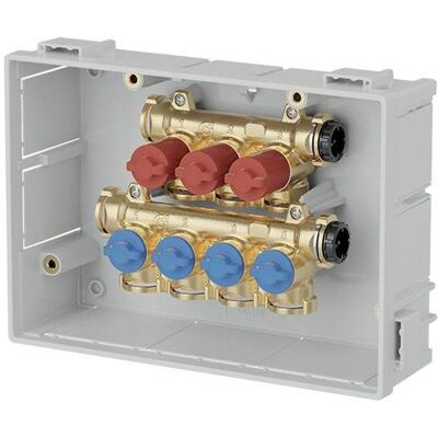 Distribuidor de agua Caleffi - Latón, 10 bar, 5–90°C - Sistema de distribución Distribuidor de agua Caleffi - Latón, 10 bar, 5–90°C - Sistema de distribución