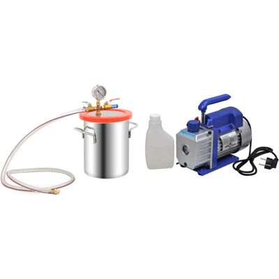 VIDAXL Furniture Limited - Cámara De Vacío Con Bomba De Una Etapa 5,5 L VIDAXL Furniture Limited - Cámara De Vacío Con Bomba De Una Etapa 5,5 L