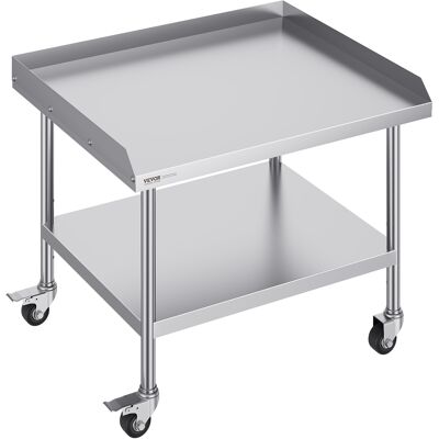 Vevor - Mesa De Trabajo De Acero Inoxidable Mesa De Trabajo Comercial Para Preparación De Alimentos Con 4 Ruedas Salpicadero De 3 Lados Mesa De Trabajo 762x914x762 Mm Mesa De Trabajo Para Restaurante Vevor - Mesa De Trabajo De Acero Inoxidable Mesa De Trabajo Comercial Para Preparación De Alimentos Con 4 Ruedas Salpicadero De 3 Lados Mesa De Trabajo 762x914x762 Mm Mesa De Trabajo Para Restaurante
