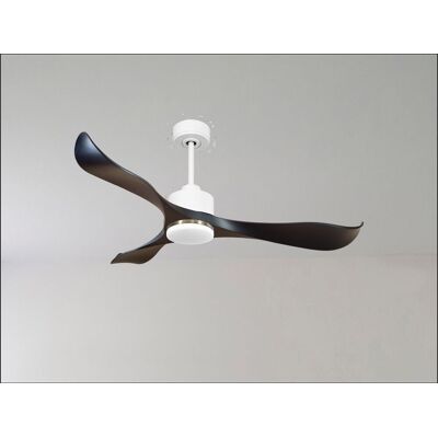 KLASSFAN Modulo Latino Iii - Super Destratificateur Et Ventilateur Dc 132 Cm Blanc Pales Bois Sombre Idéal 26 À 40 M² KLASSFAN Modulo Latino Iii - Super Destratificateur Et Ventilateur Dc 132 Cm Blanc Pales Bois Sombre Idéal 26 À 40 M²