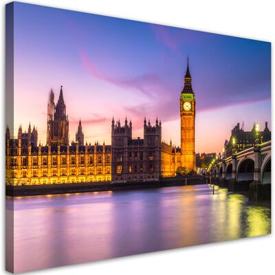 FEEBY Impresión De Imagen, Londres Big Ben Paisaje Urbano, 100x70 FEEBY Impresión De Imagen, Londres Big Ben Paisaje Urbano, 100x70