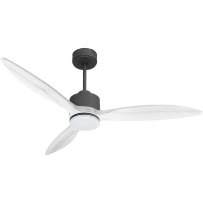 KLASSFAN Modulo Slim - Super Destratificateur Et Ventilateur Dc 132 Cm Gris Basalte Pales Bois Blanc Avec Lumière 25 À 35 M² KLASSFAN Modulo Slim - Super Destratificateur Et Ventilateur Dc 132 Cm Gris Basalte Pales Bois Blanc Avec Lumière 25 À 35 M²