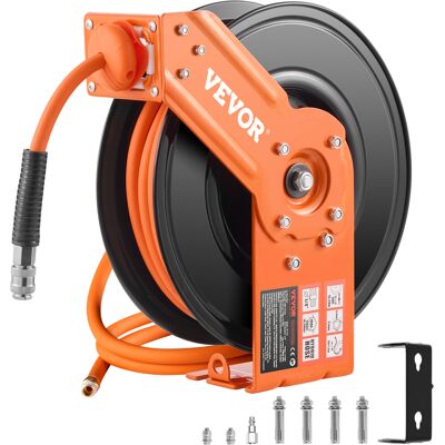 Carrete De Manguera De Aire Retráctil 4 Piezas Manguera De Aire Híbrida 3/8' 15,24 M Máxima 300 Psi Carrete De Brazo Único Resistente Para Montaje En Techo O Pared Soporte Giratorio De 180° - Vevor Carrete De Manguera De Aire Retráctil 4 Piezas Manguera De Aire Híbrida 3/8' 15,24 M Máxima 300 Psi Carrete De Brazo Único Resistente Para Montaje En Techo O Pared Soporte Giratorio De 180° - Vevor