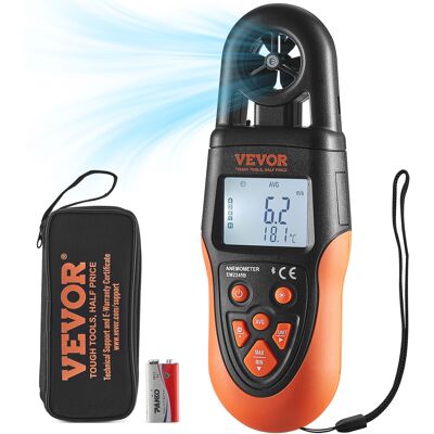 Anemómetro Portátil Para Medir Velocidad Del Viento Temperatura Del Viento -1060°c Sensación Termica Del Viento Anemómetro Digital Con Pantalla Led Para Navegar, Surfear, Volar Con Drones, Hvac - Vevor Anemómetro Portátil Para Medir Velocidad Del Viento Temperatura Del Viento -1060°c Sensación Termica Del Viento Anemómetro Digital Con Pantalla Led Para Navegar, Surfear, Volar Con Drones, Hvac - Vevor